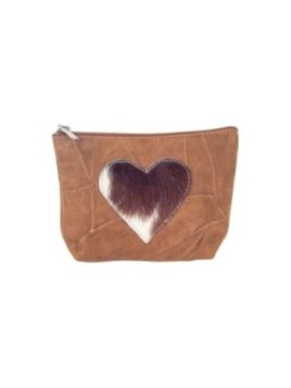 Neceser piel corazon 18x14